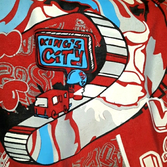 Mens Red 5ive Jungle Skate Short Sleeve Graphic Te - Picture 9 of 14